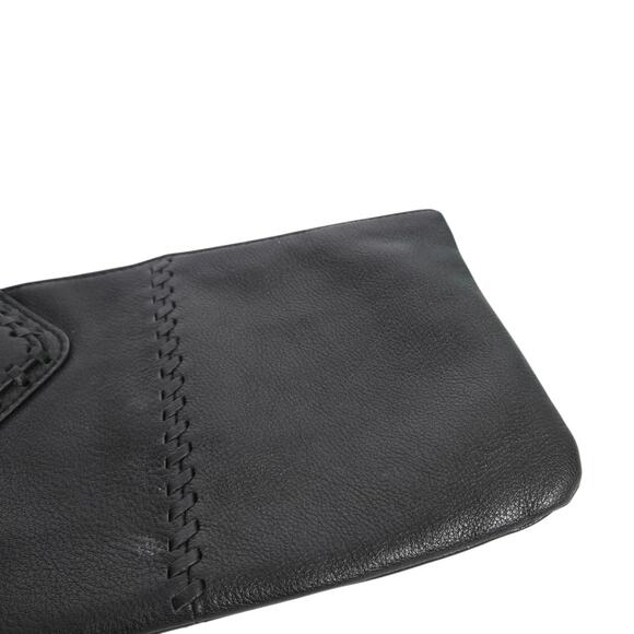 HOBO Sable Wristlet Clutch Black Leather Bracelet Ring Circular Handle Tassel - Picture 9 of 14